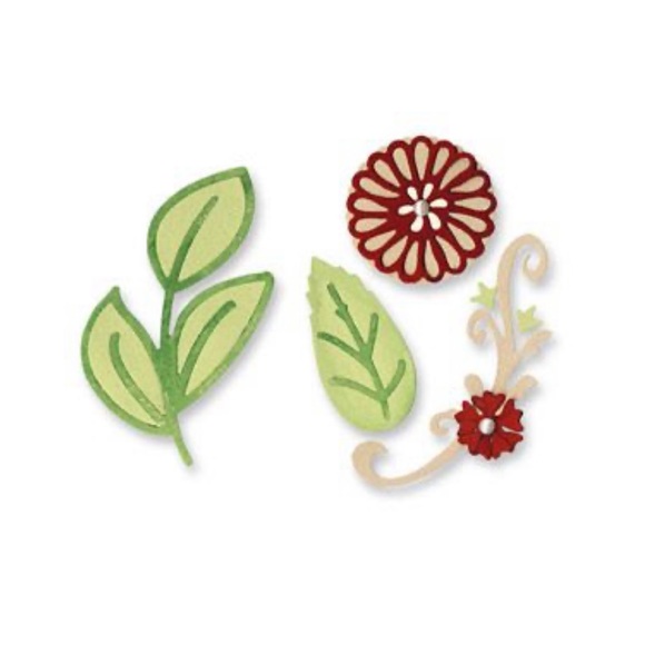 Sizzix 3-pk medium sizzlits Floral Botanical set - Picture 2 of 4